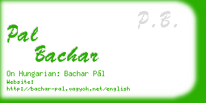 pal bachar business card